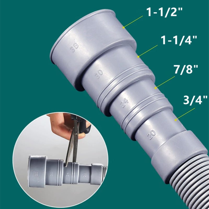 Elyfree 16.4ft Washing Machine Drain Hose, Universal Drain Hose Extension Kit for Washer, Dishwasher, Flexible Discharge Hose for LG/ GE/ Samsung, Fit up to 1-1/2 Inch Drain Outlets (16.4) - Image 3